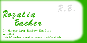 rozalia bacher business card
